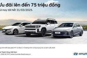HYUNDAI THÀNH CÔNG TRIỂN KHAI CHƯƠNG TRÌNH ƯU ĐÃI SẢN PHẨM GIÁ TRỊ LÊN ĐẾN 75 TRIỆU ĐỒNG